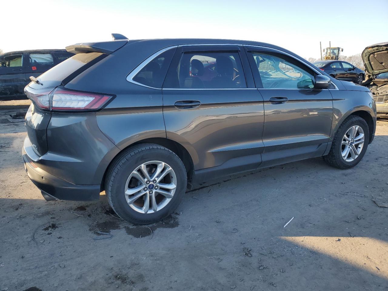 2015 Ford Edge VIN 2FMTK4J89FBB79788 Copart auction photo, front end / top/roof damage thumbnail 3