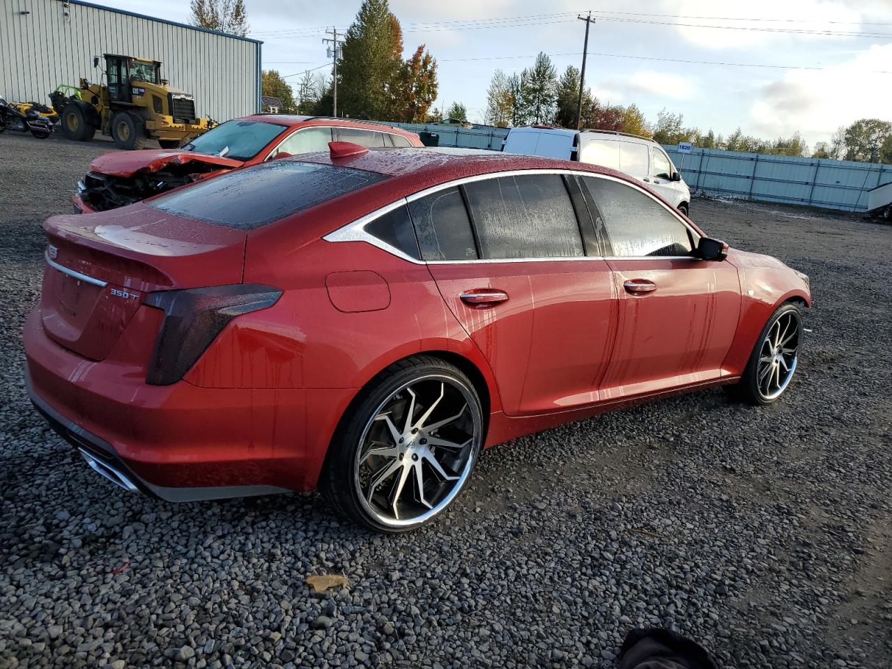 2020 Cadillac CT5 VIN 1G6DT5RK6L0130222 Copart auction photo, front end / side damage thumbnail 3