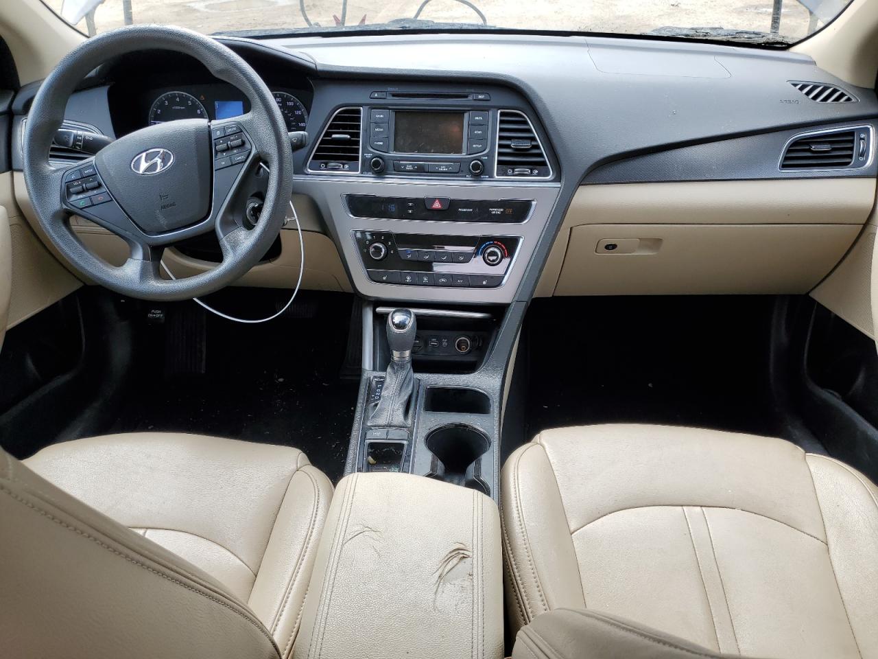 2015 Hyundai Sonata VIN 5NPE34AF7FH087060 Copart auction photo, top/roof damage thumbnail 8