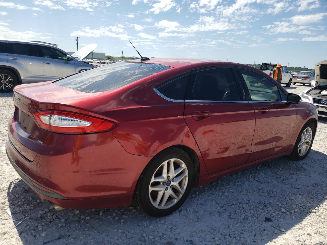 2016 Ford Fusion VIN 3FA6P0H75GR268498 Copart auction photo, side damage thumbnail 3