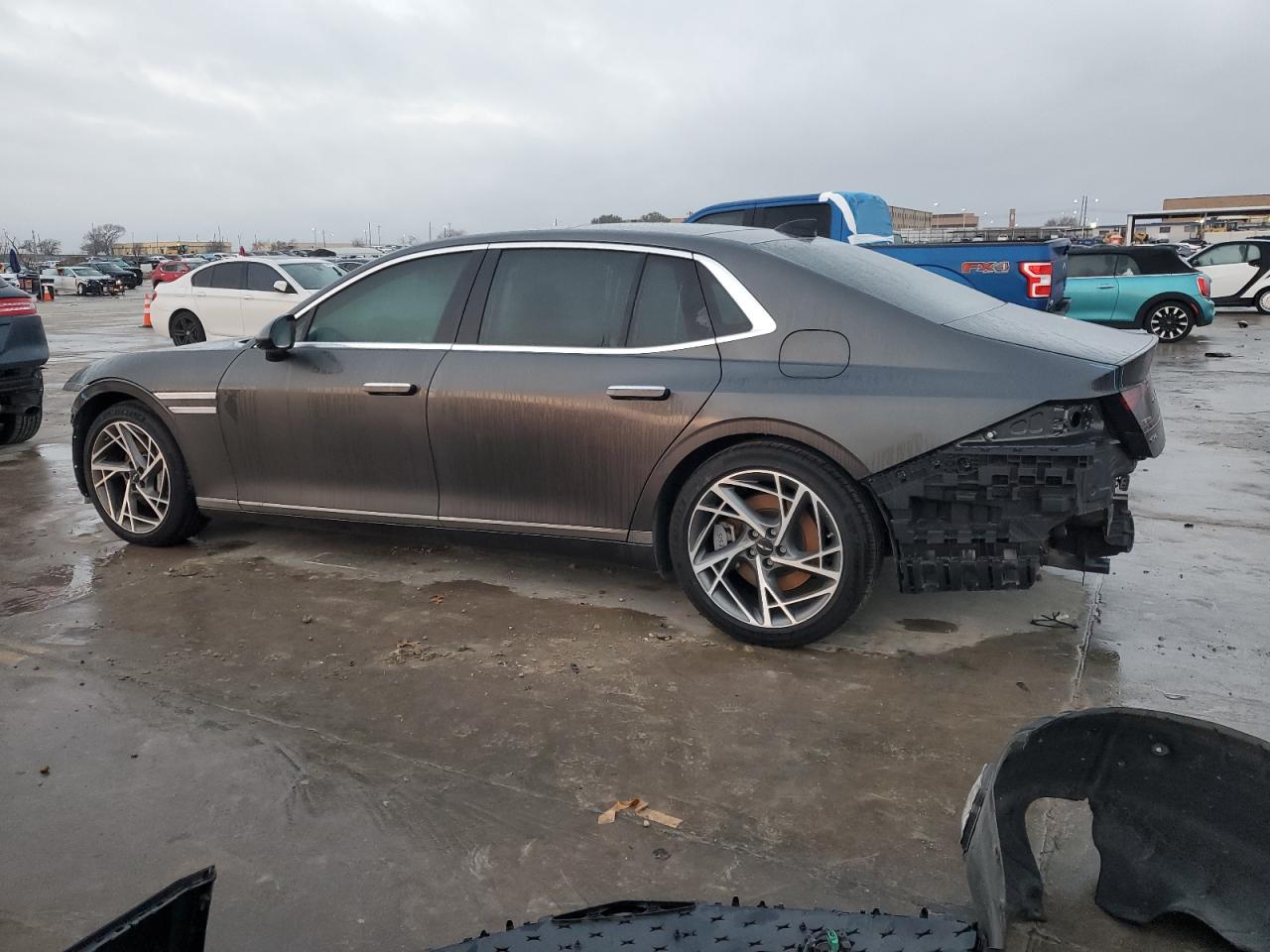 2023 Genesis G90 VIN KMTFB4SDXPU011121 Copart auction photo, front end / rear end damage thumbnail 2