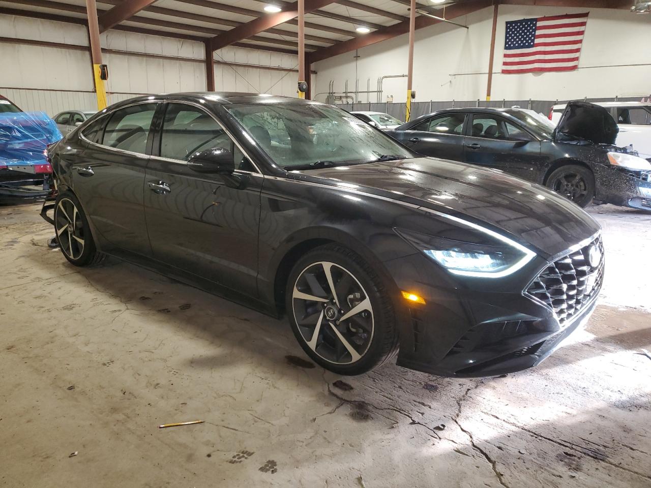 2021 Hyundai Sonata VIN 5NPEJ4J2XMH120603 Copart auction photo, rear end / undercarriage damage thumbnail 4