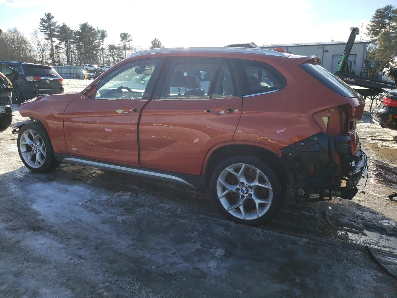 2013 BMW X1 VIN WBAVM5C59DVV89070 Copart auction photo, all over damage thumbnail 2