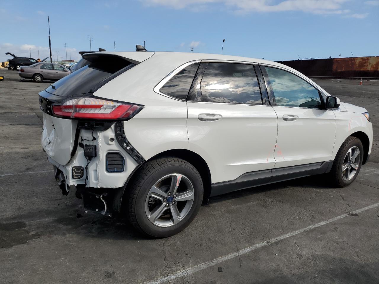 2021 Ford Edge VIN 2FMPK3J93MBA63908 Copart auction photo, rear end damage thumbnail 3