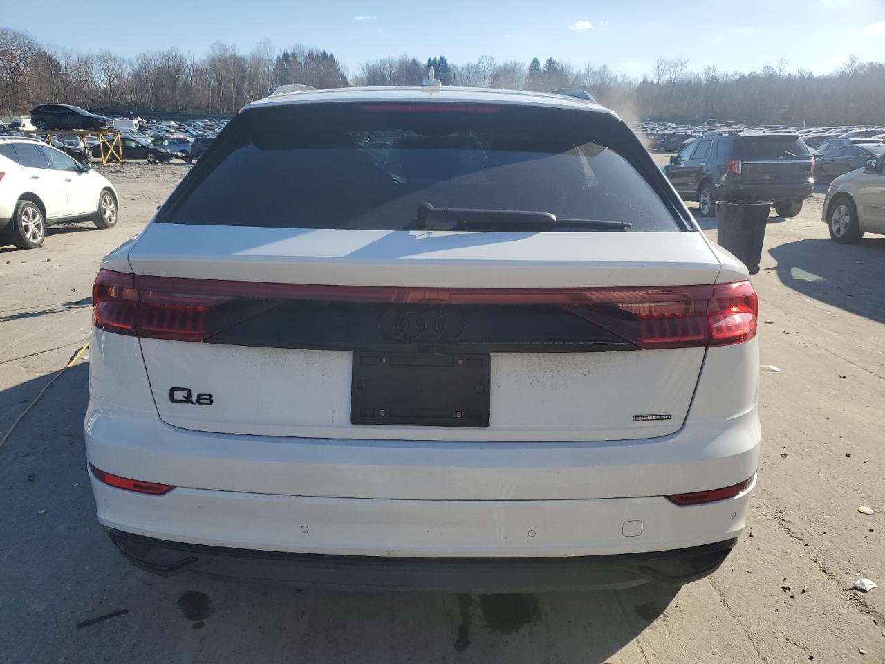 2021 Audi Q8 VIN WA1AVAF15MD014688 Copart auction photo, side / front end damage thumbnail 6