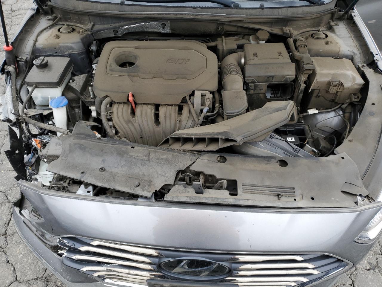 2019 Hyundai Sonata VIN 5NPE24AFXKH748190 Copart auction photo, front end / undercarriage damage thumbnail 11