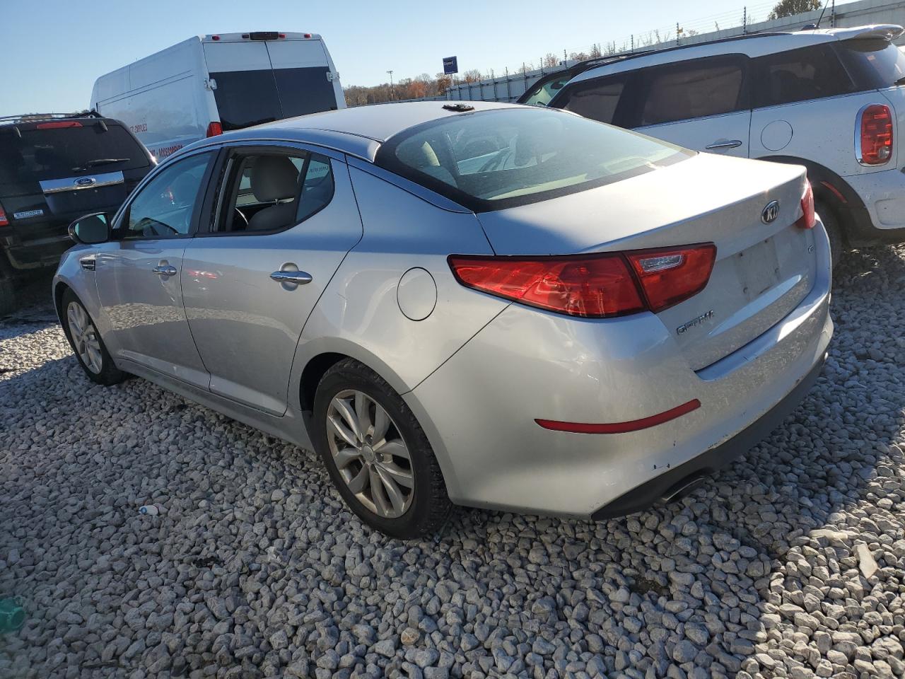 2014 KIA Optima VIN 5XXGM4A7XEG320518 Copart auction photo, vandalism damage thumbnail 2