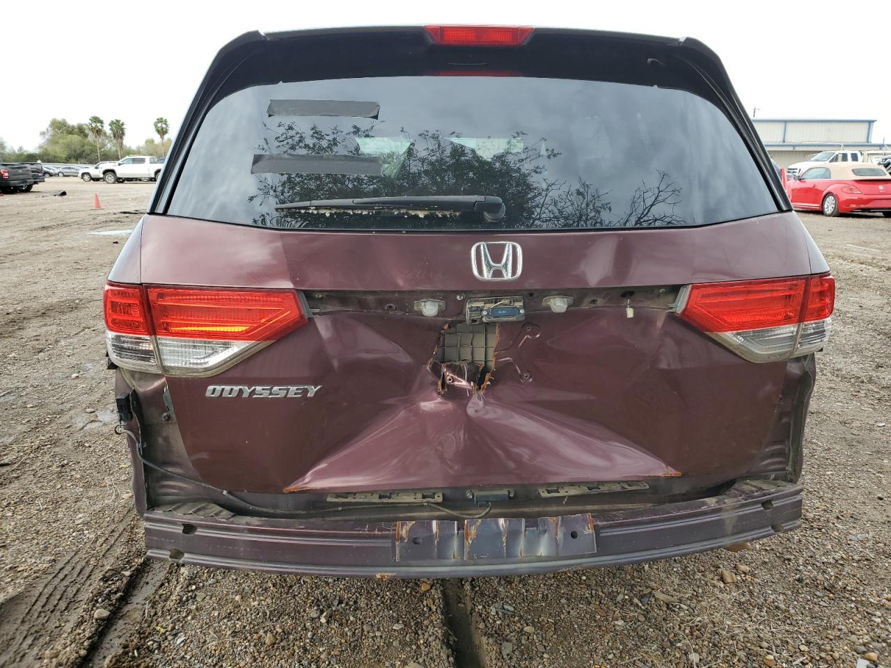 2014 Honda Odyssey VIN 5FNRL5H63EB022748 Copart auction photo, front end / rear end damage thumbnail 6
