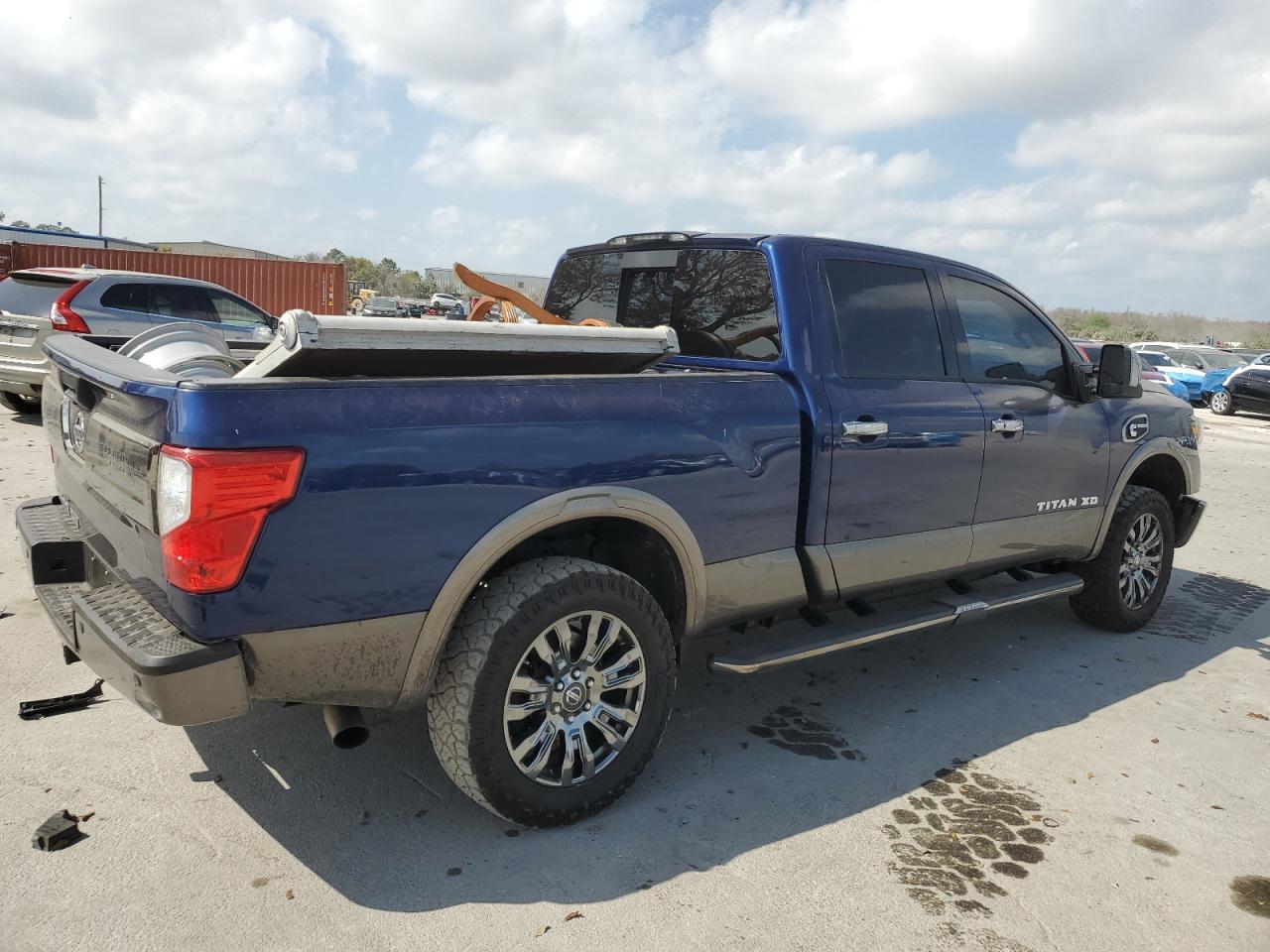 2016 Nissan Titan VIN 1N6BA1F22GN502362 Copart auction photo, front end / side damage thumbnail 3