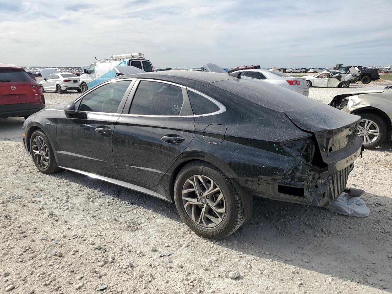 2020 Hyundai Sonata VIN 5NPEL4JA5LH052565 Copart auction photo, rear end damage thumbnail 2