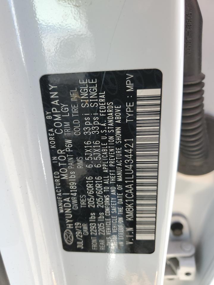 2020 Hyundai Kona VIN KM8K1CAA1LU434421 Copart auction photo, all over damage thumbnail 13