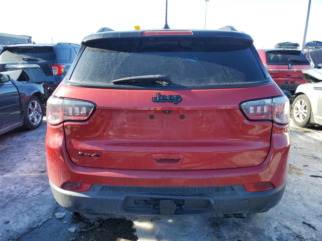 2020 Jeep Compass VIN 3C4NJDBB2LT115778 Copart auction photo, rear end damage thumbnail 6