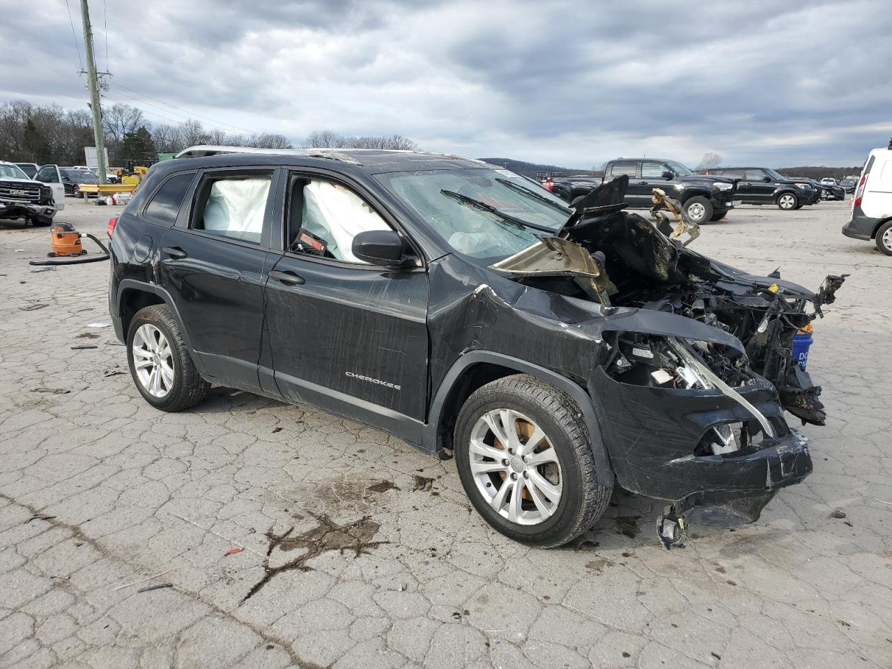 2015 Jeep Grand Cherokee VIN 1C4PJLAB6FW731857 Copart auction photo, burn - engine / front end damage thumbnail 4