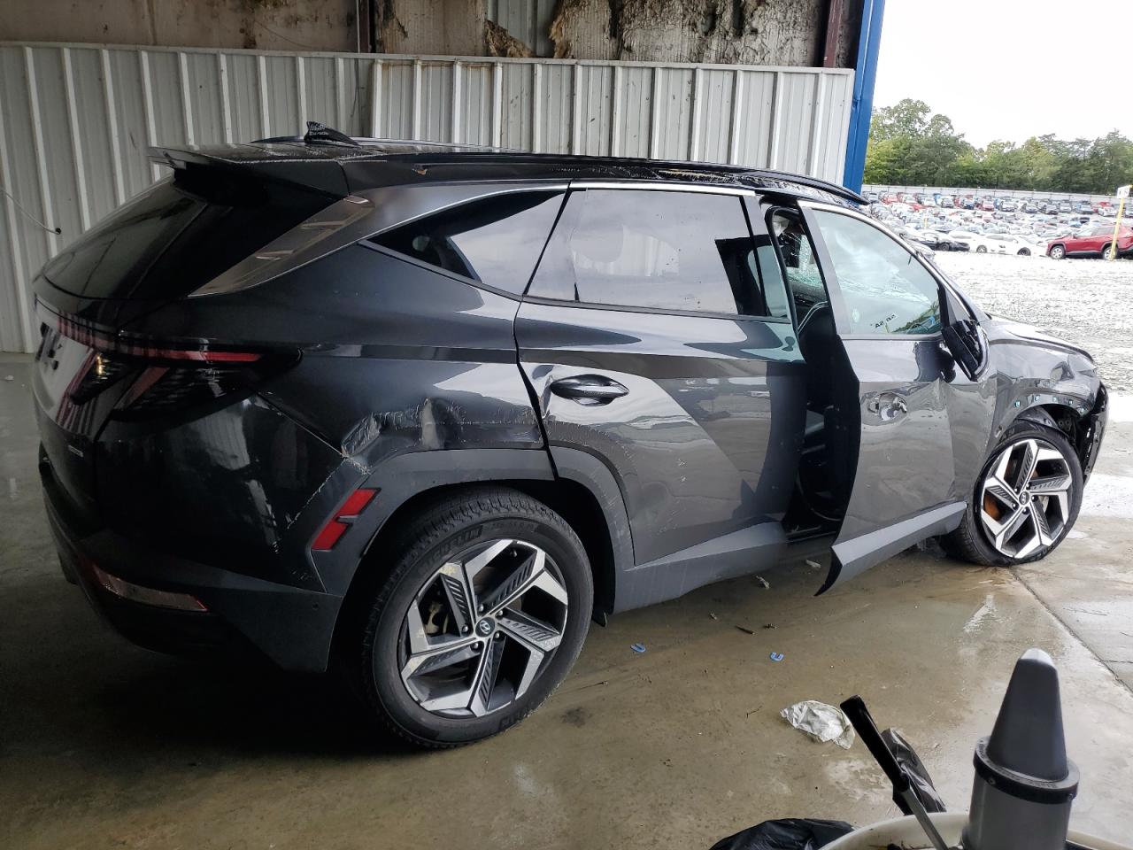 2023 Hyundai Tucson VIN 5NMJECAE1PH201756 Copart auction photo, front end / side damage thumbnail 3