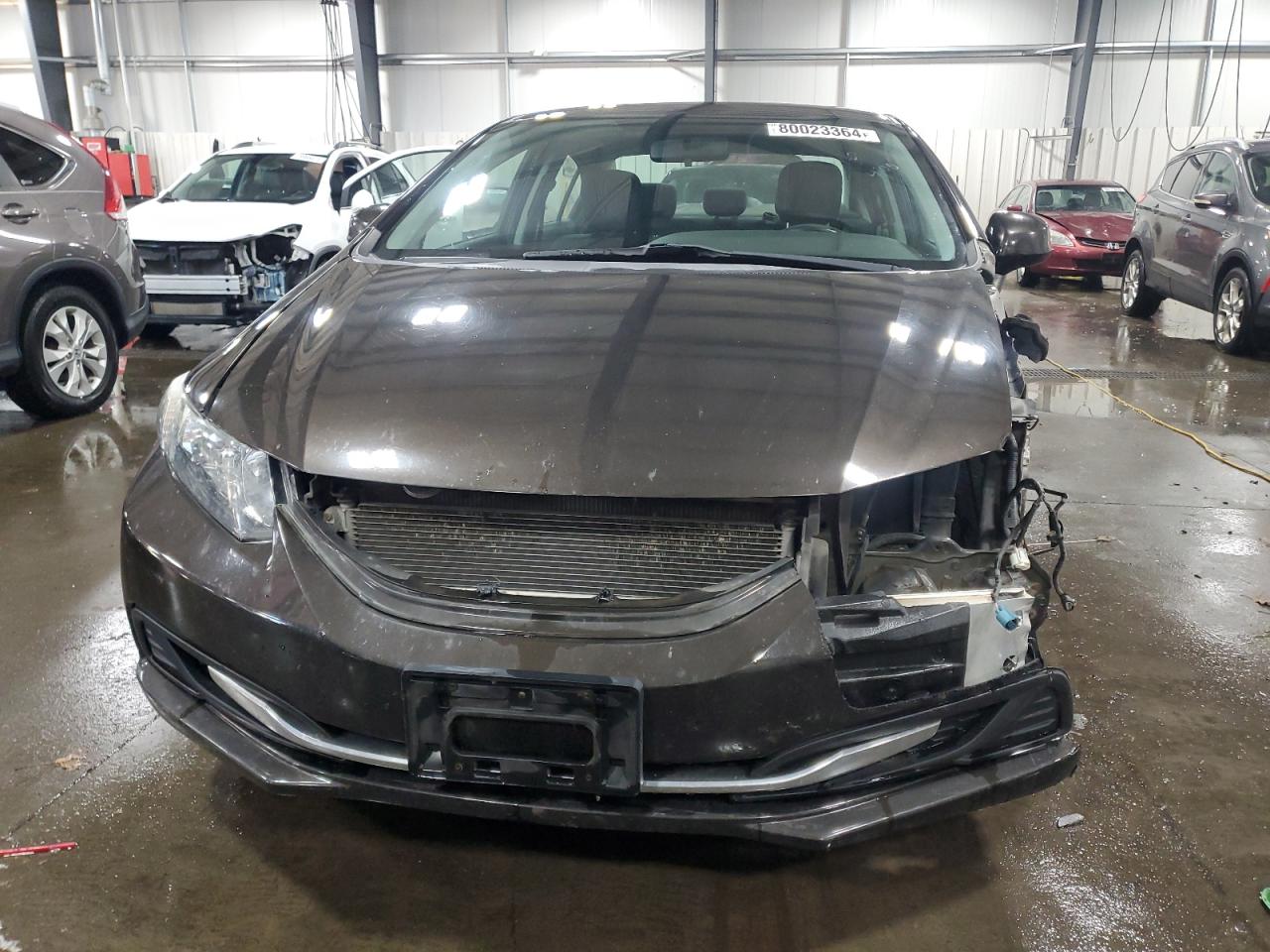 2013 Honda Civic VIN 19XFB2F59DE048175 Copart auction photo, front end / rear end damage thumbnail 5