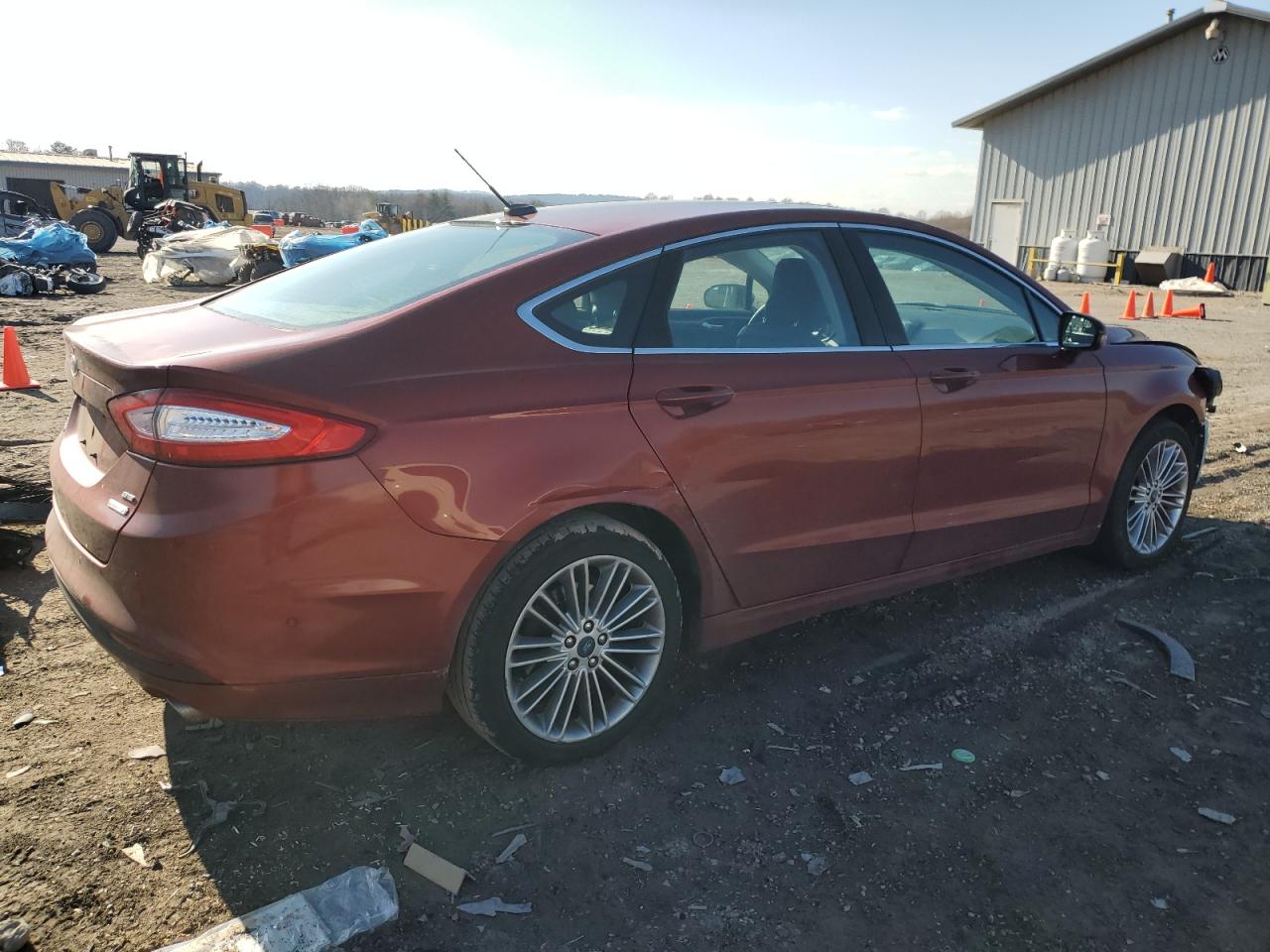 2014 Ford Fusion VIN 3FA6P0HDXER191677 Copart auction photo, front end / side damage thumbnail 3