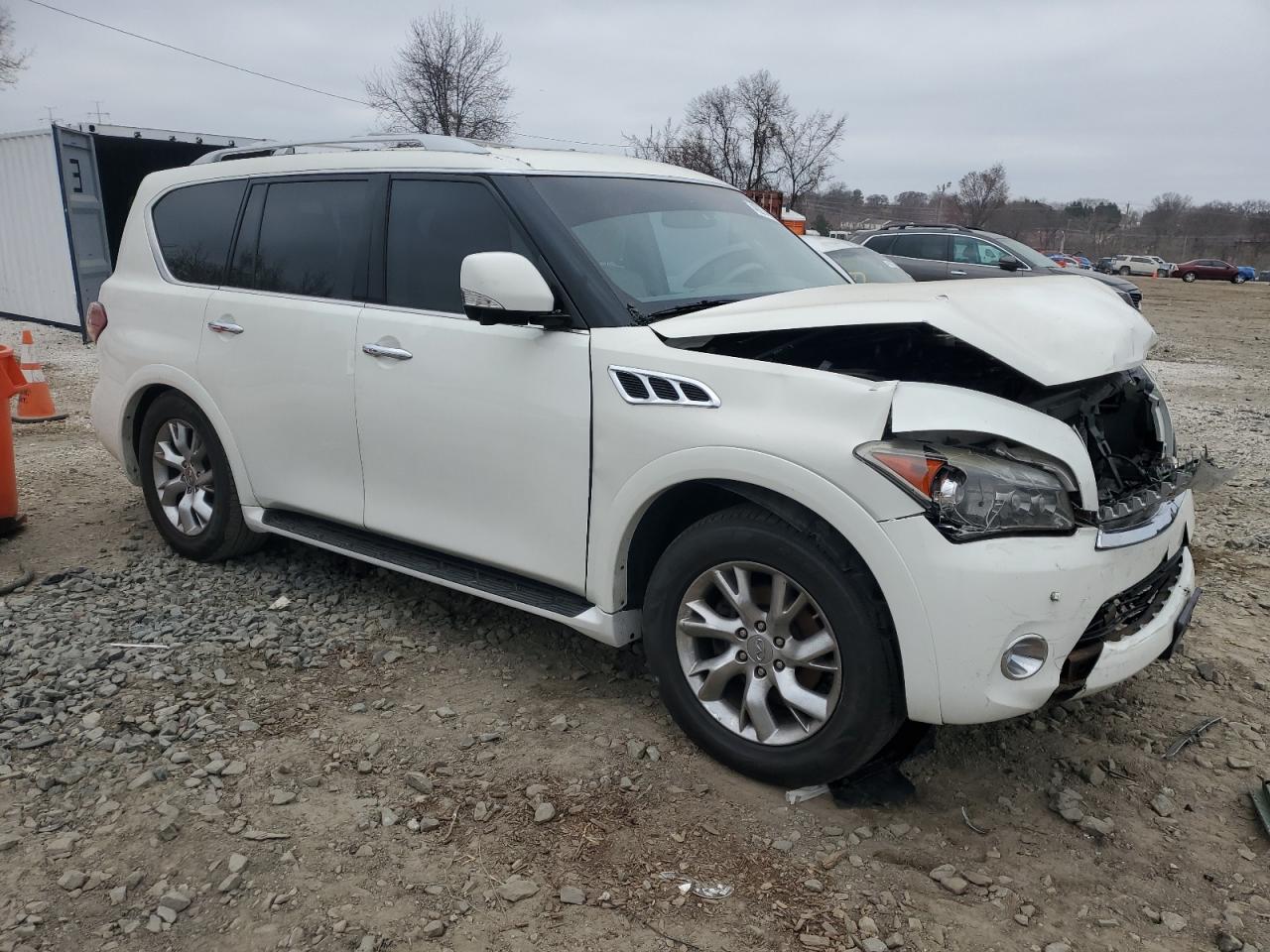 2012 Infiniti QX56 VIN JN8AZ2NE0C9021218 Copart auction photo, front end damage thumbnail 4