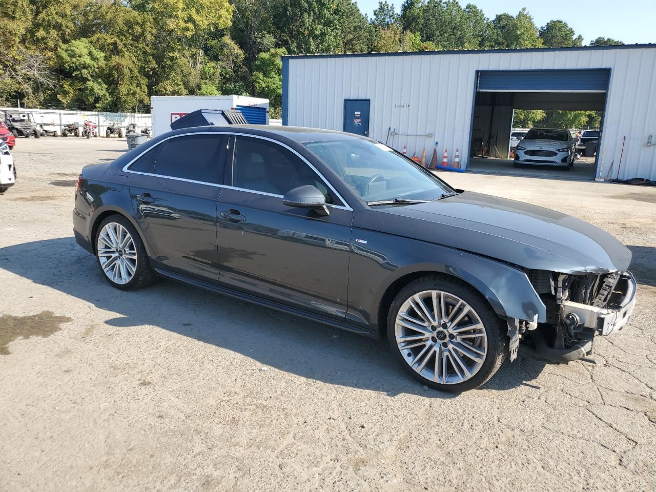 2018 Audi A4 VIN WAULMBF40JN002842 Copart auction photo, front end / side damage thumbnail 4