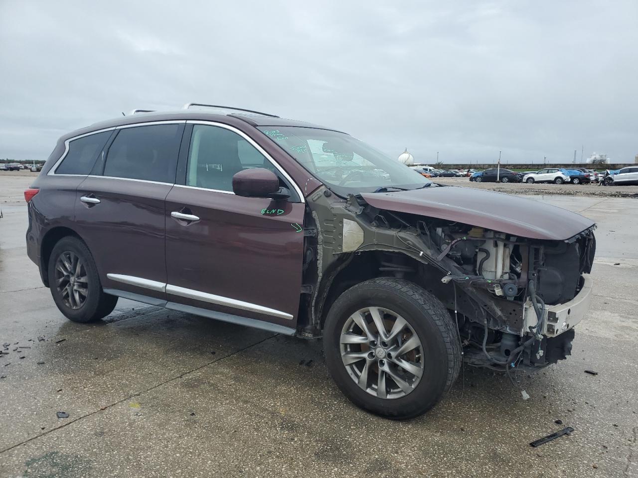 2013 Infiniti JX VIN 5N1AL0MN7DC335399 Copart auction photo, front end damage thumbnail 4