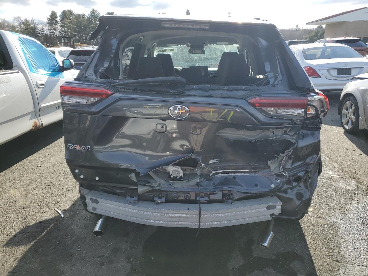 2019 Toyota RAV 4 VIN JTMF1RFV0KD027824 Copart auction photo, rear end / side damage thumbnail 6
