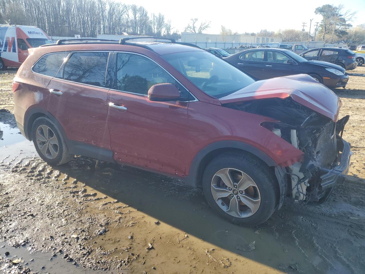 2013 Hyundai Santa Fe VIN KM8SMDHF1DU004582 Copart auction photo, front end / minor dent/scratches damage thumbnail 4