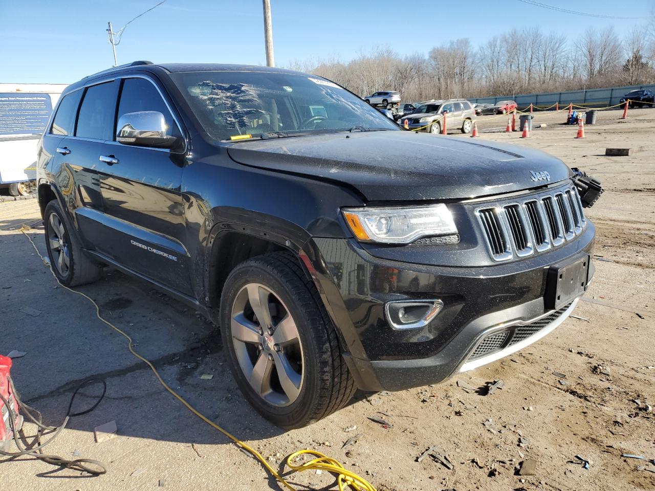 2014 Jeep Grand Cherokee VIN 1C4RJFBG4EC541740 Copart auction photo, front end / side damage thumbnail 4
