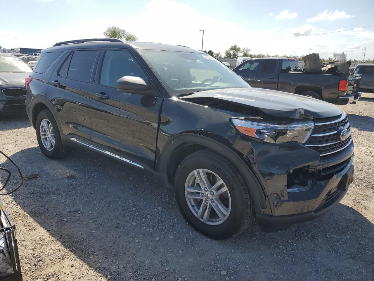 2021 Ford Explorer VIN 1FMSK8DH1MGB38690 Copart auction photo, front end damage thumbnail 4