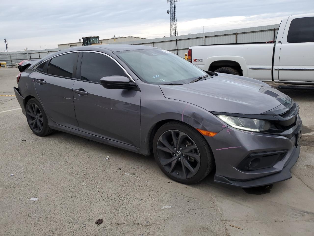2021 Honda Civic VIN 19XFC2F83ME200958 Copart auction photo, rear end damage thumbnail 4