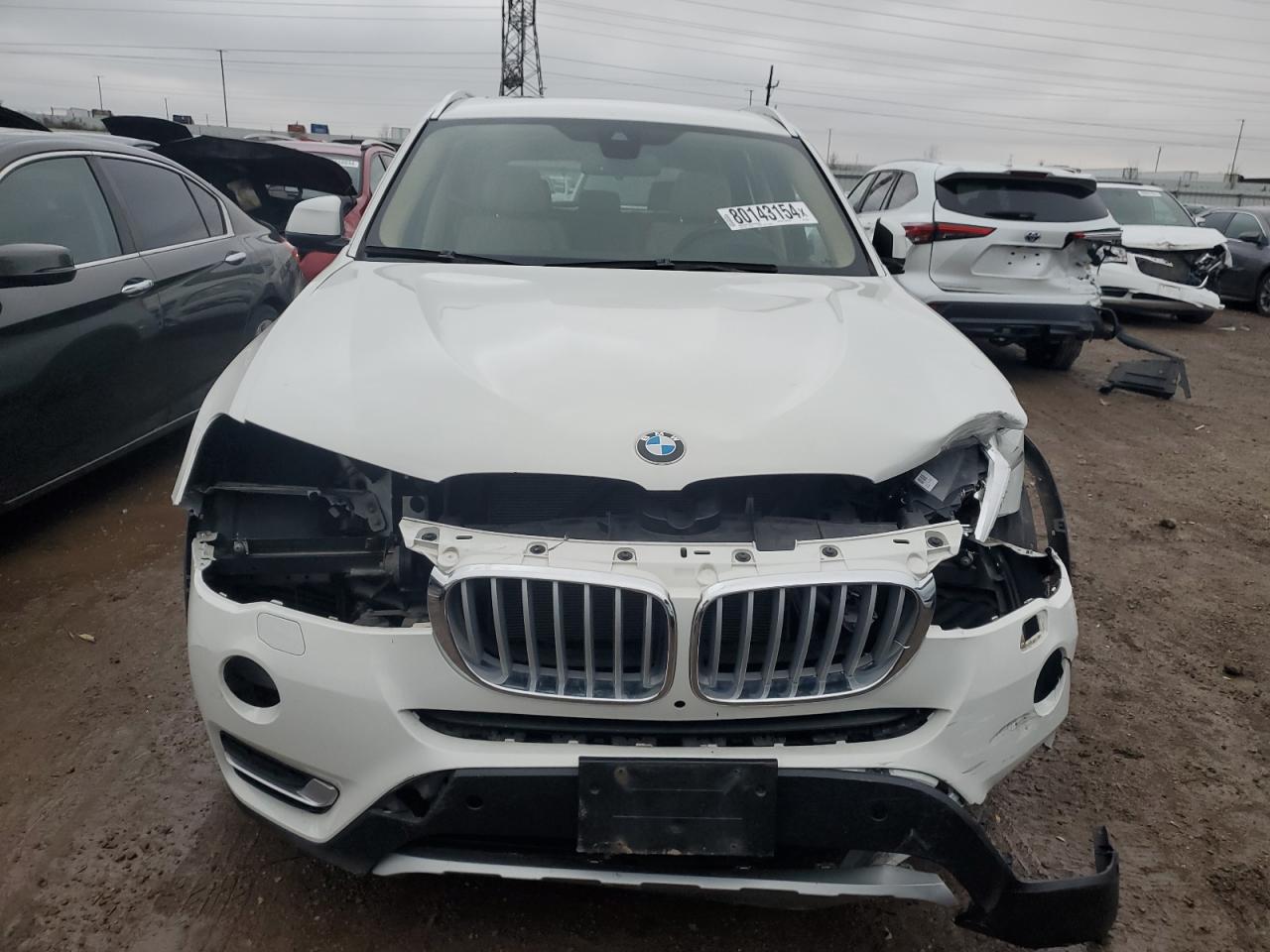2015 BMW X3 VIN 5UXWX9C57F0D47790 Copart auction photo, front end damage thumbnail 5