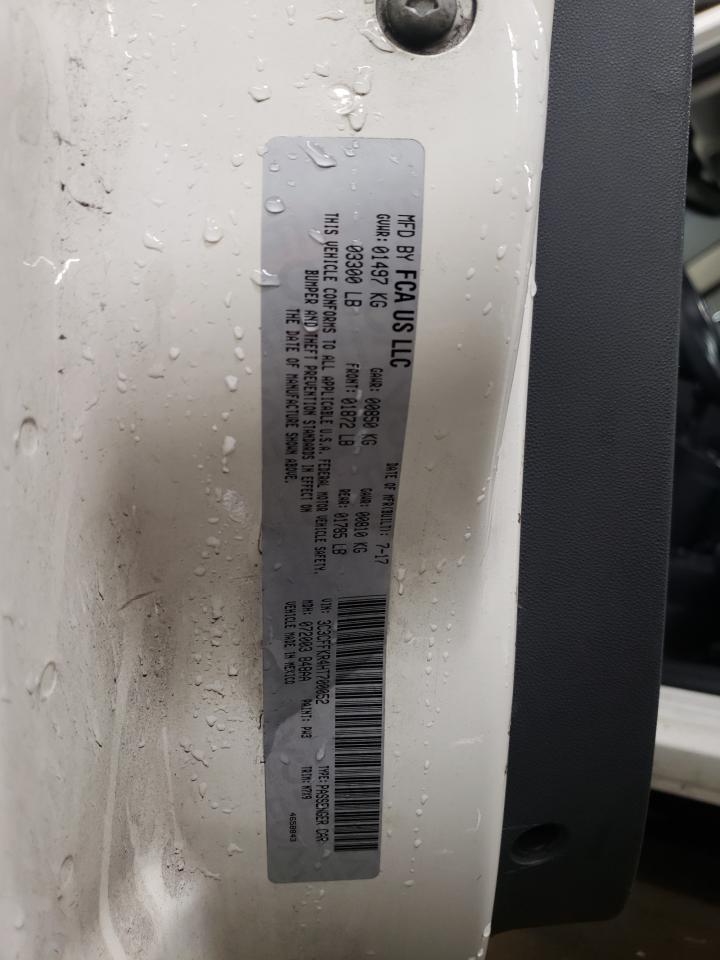 2017 Fiat 500 VIN 3C3CFFKR4HT700052 Copart auction photo, rear end / front end damage thumbnail 12