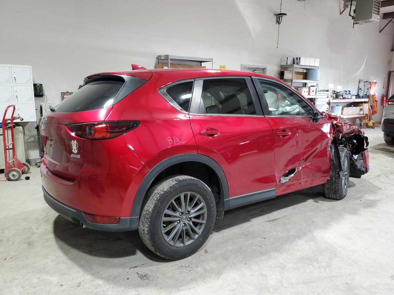 2019 Mazda CX-5 VIN JM3KFBCM7K0590855 Copart auction photo, front end / side damage thumbnail 3