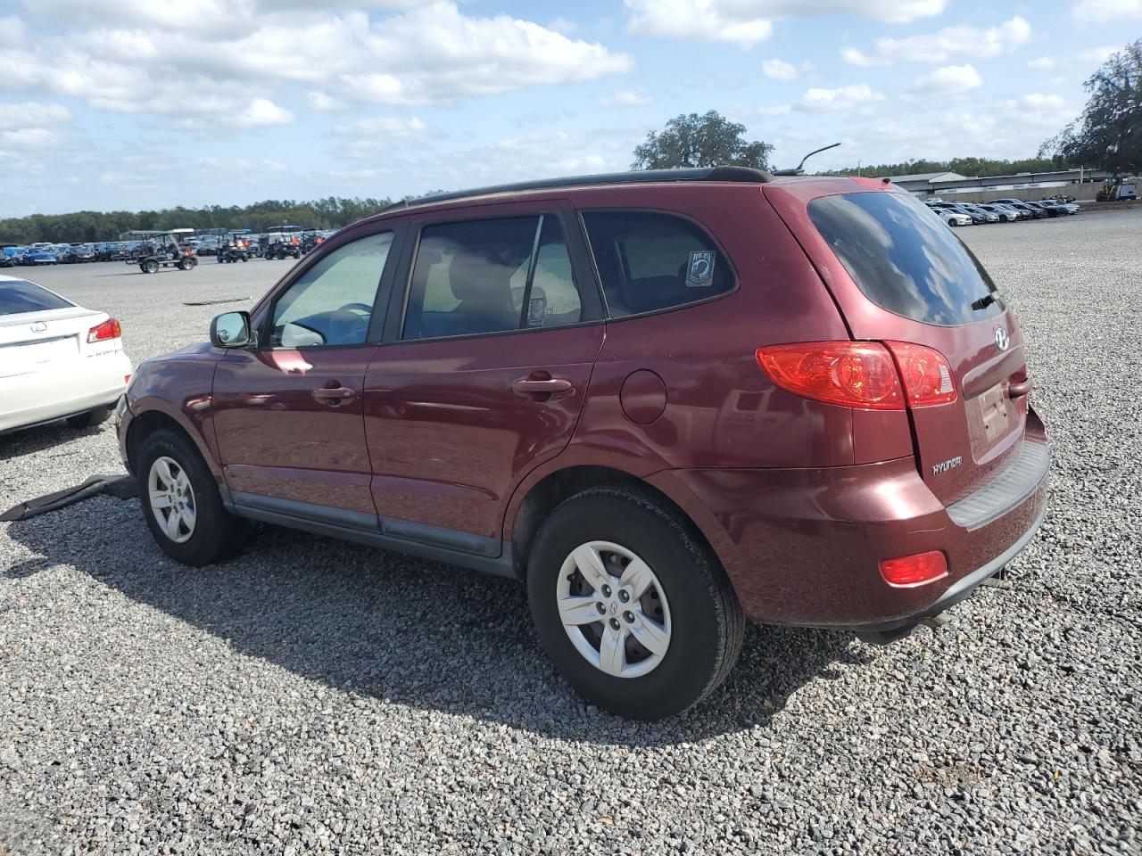 2009 Hyundai Santa Fe VIN 5NMSG13DX9H285473 Copart auction photo, front end / rear end damage thumbnail 2