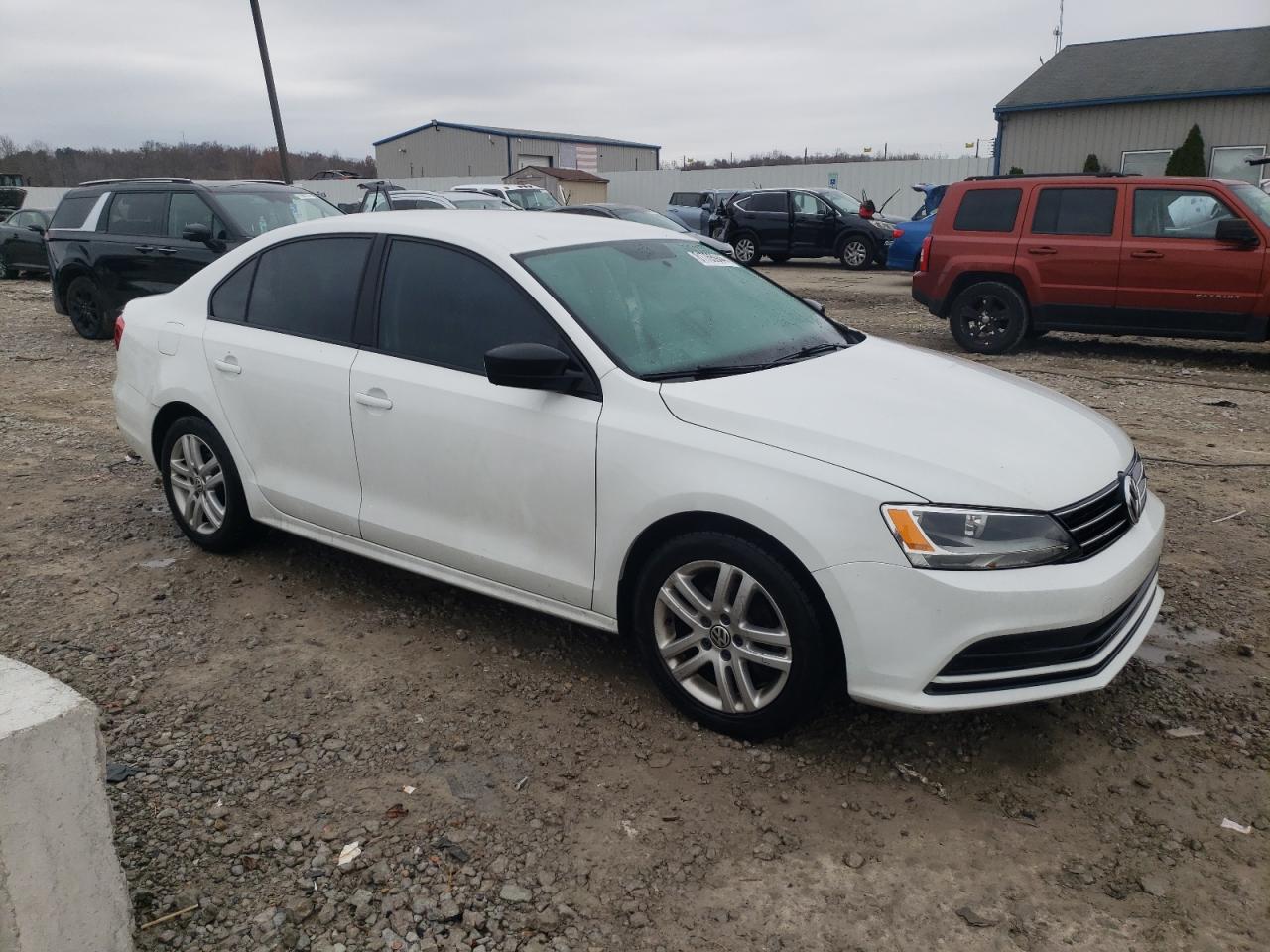 2015 Volkswagen Jetta VIN 3VW2K7AJXFM249153 Copart auction photo, side / front end damage thumbnail 4