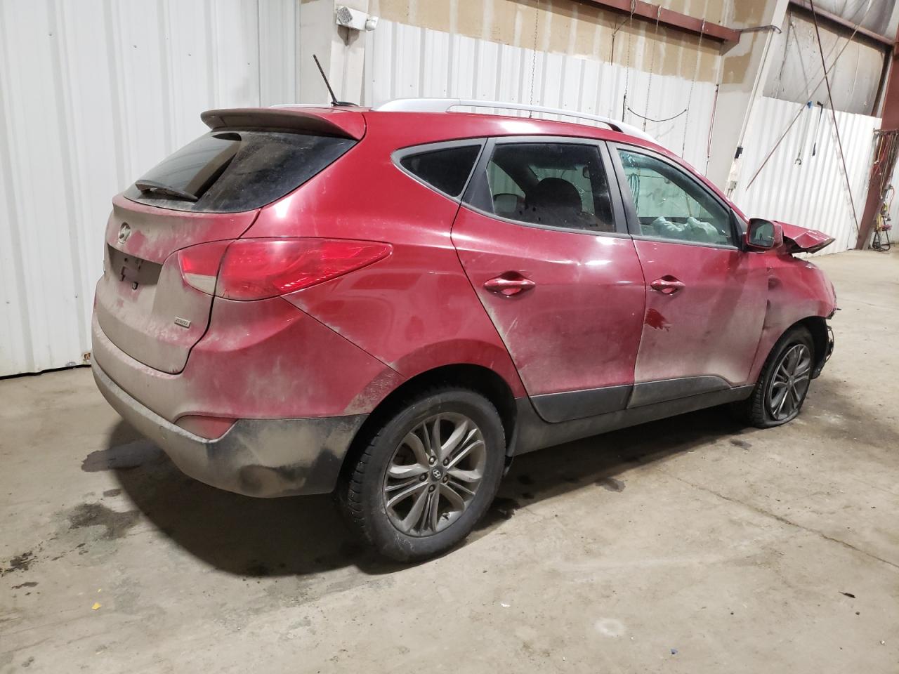 2014 Hyundai Tucson VIN KM8JUCAG8EU944520 Copart auction photo, front end / all over damage thumbnail 3