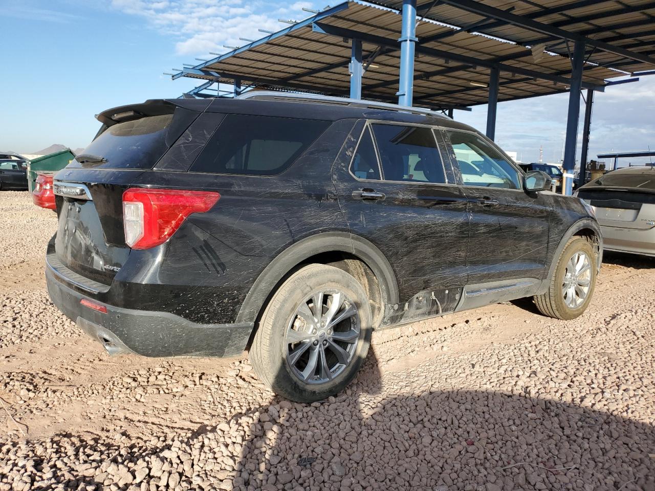 2022 Ford Explorer VIN 1FMSK8FH5NGB07814 Copart auction photo, side / front end damage thumbnail 3