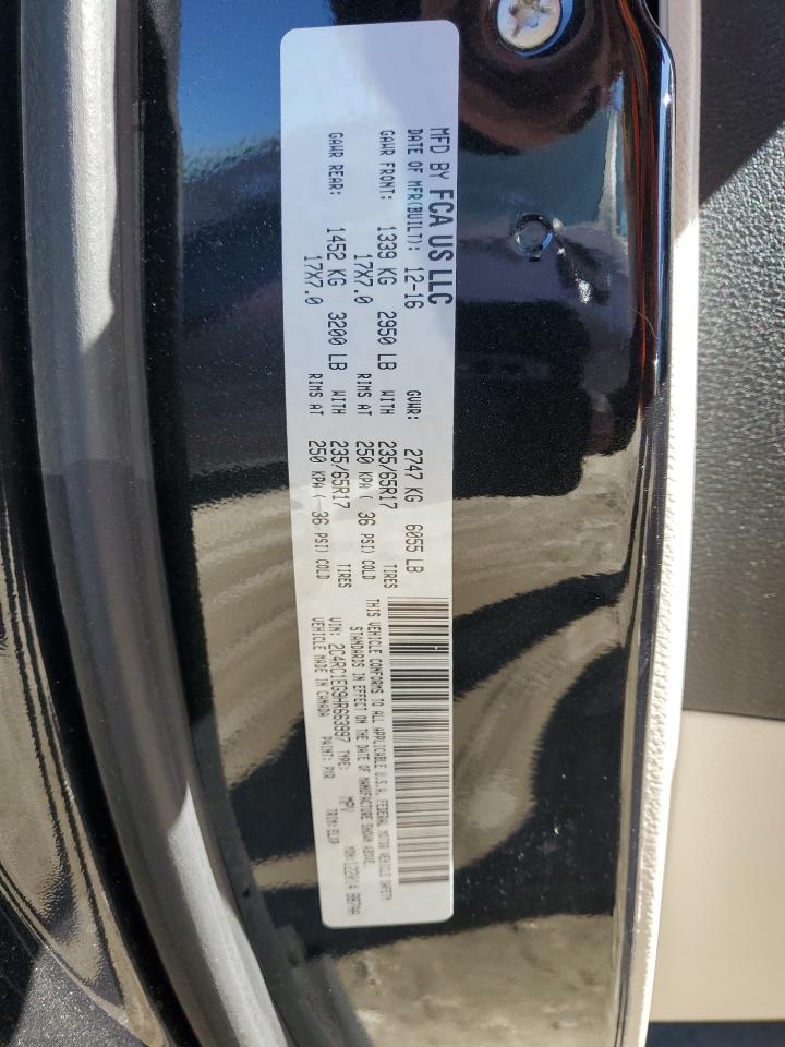 2017 Chrysler Pacifica VIN 2C4RC1EG9HR663997 Copart auction photo, front end damage thumbnail 14