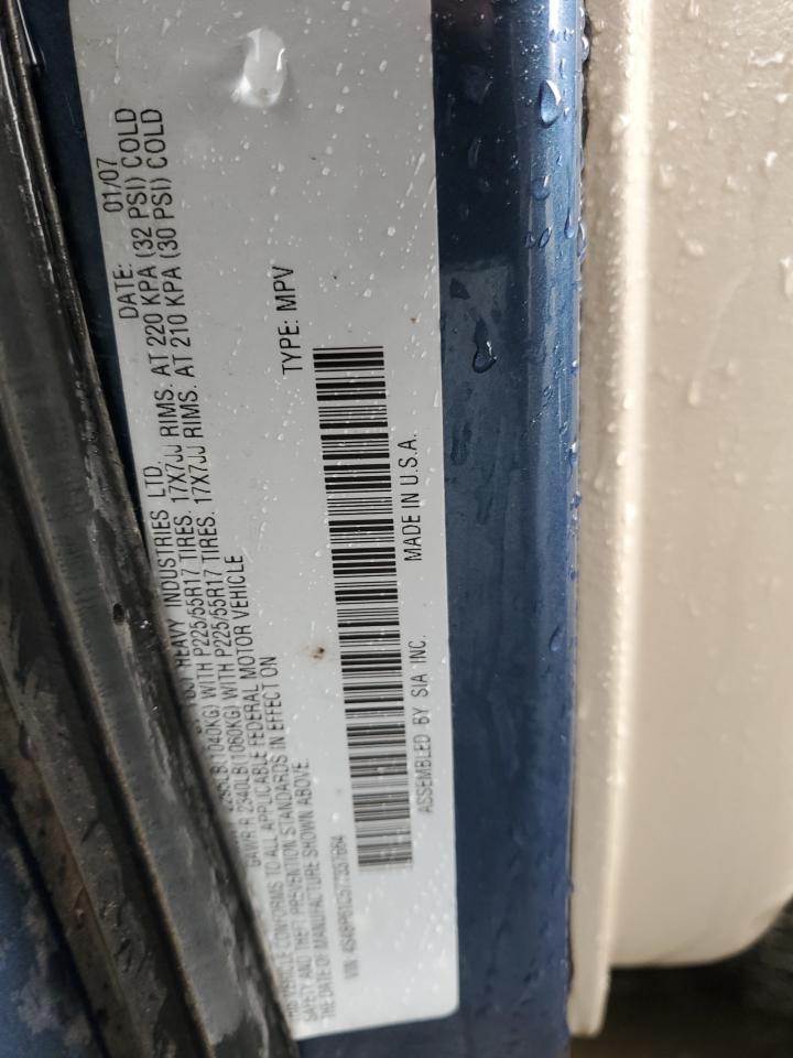 2007 Subaru Outback VIN 4S4BP61C577337664 Copart auction photo, front end damage thumbnail 12