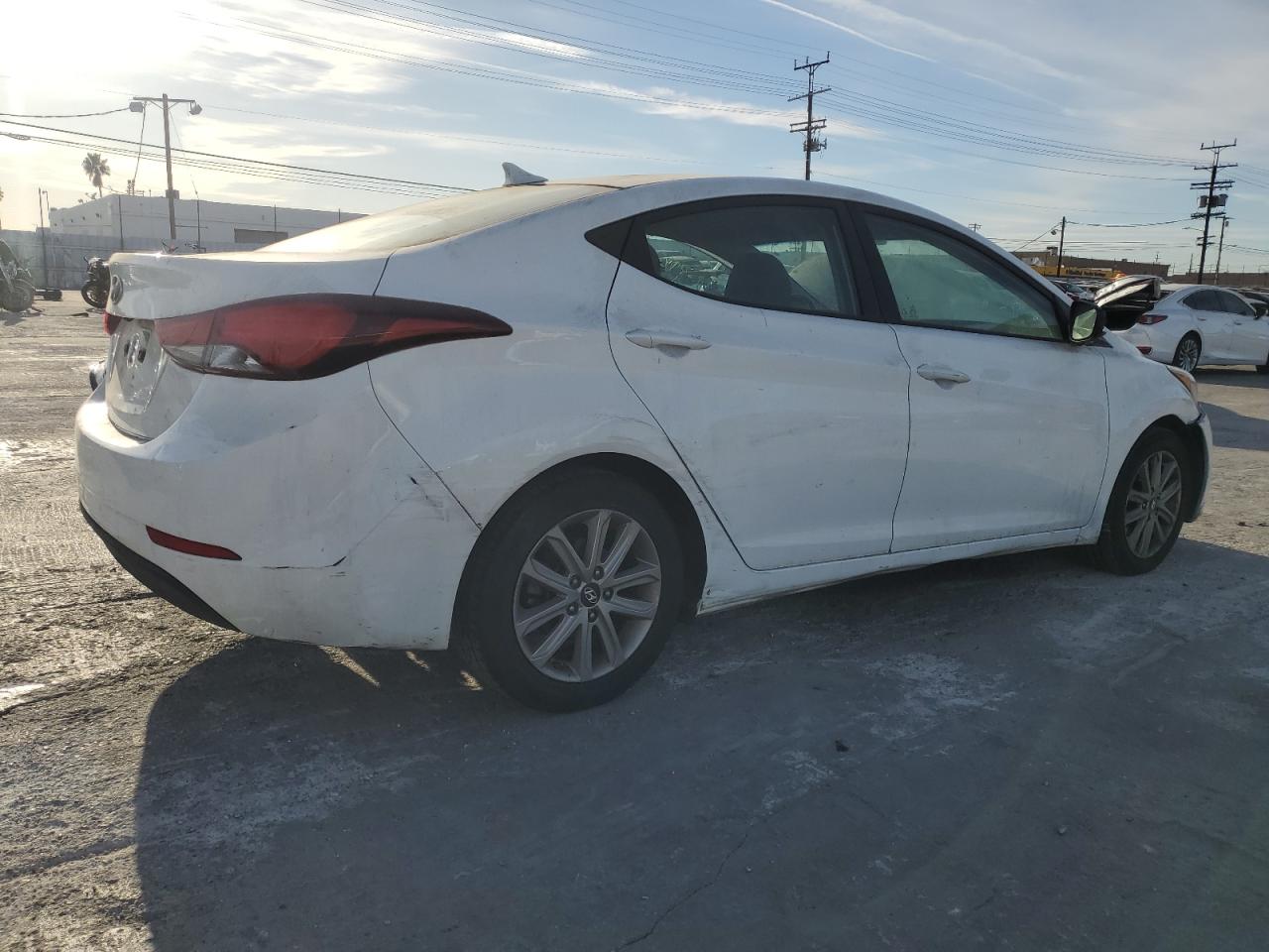 2014 Hyundai Elantra VIN 5NPDH4AE9EH502981 Copart auction photo, side / front end damage thumbnail 3