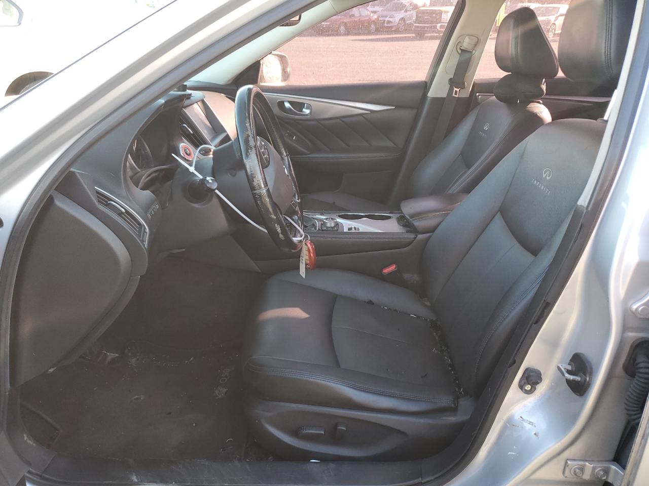 2014 Infiniti Q50 VIN JN1BV7APXEM678403 Copart auction photo, vandalism damage thumbnail 7