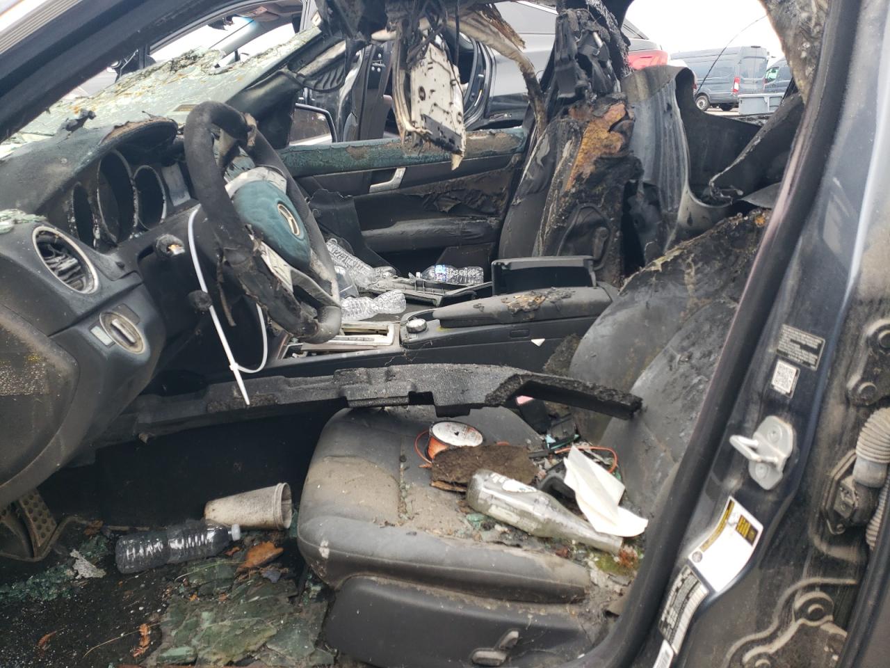 2014 Mercedes-Benz C-klasse VIN WDDGF4HBXEG251929 Copart auction photo, burn - engine damage thumbnail 7