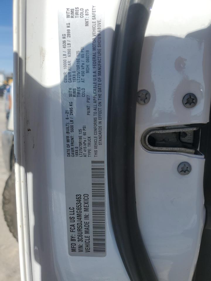 2021 RAM 2500 VIN 3C6UR5DJ4MG653463 Copart auction photo, front end / undercarriage damage thumbnail 15