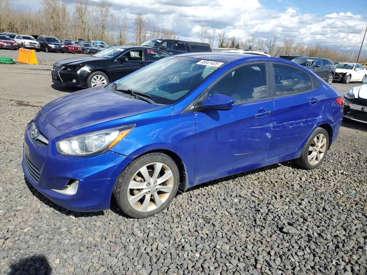 2013 Hyundai Accent VIN KMHCU4AE5DU301361 - Copart auction photo
