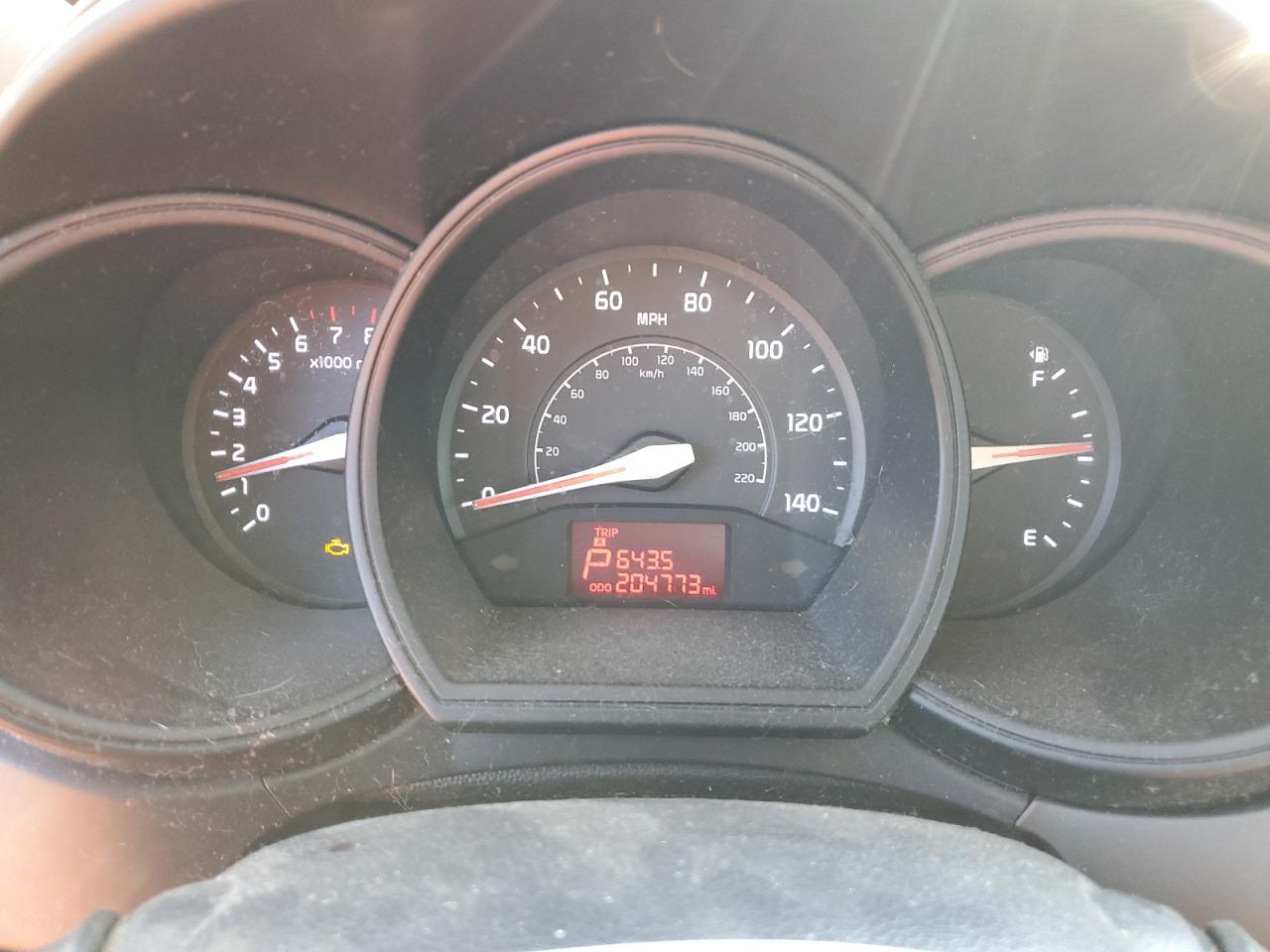 2013 KIA Rio VIN KNADM5A38D6216612 Copart auction photo, front end damage thumbnail 9