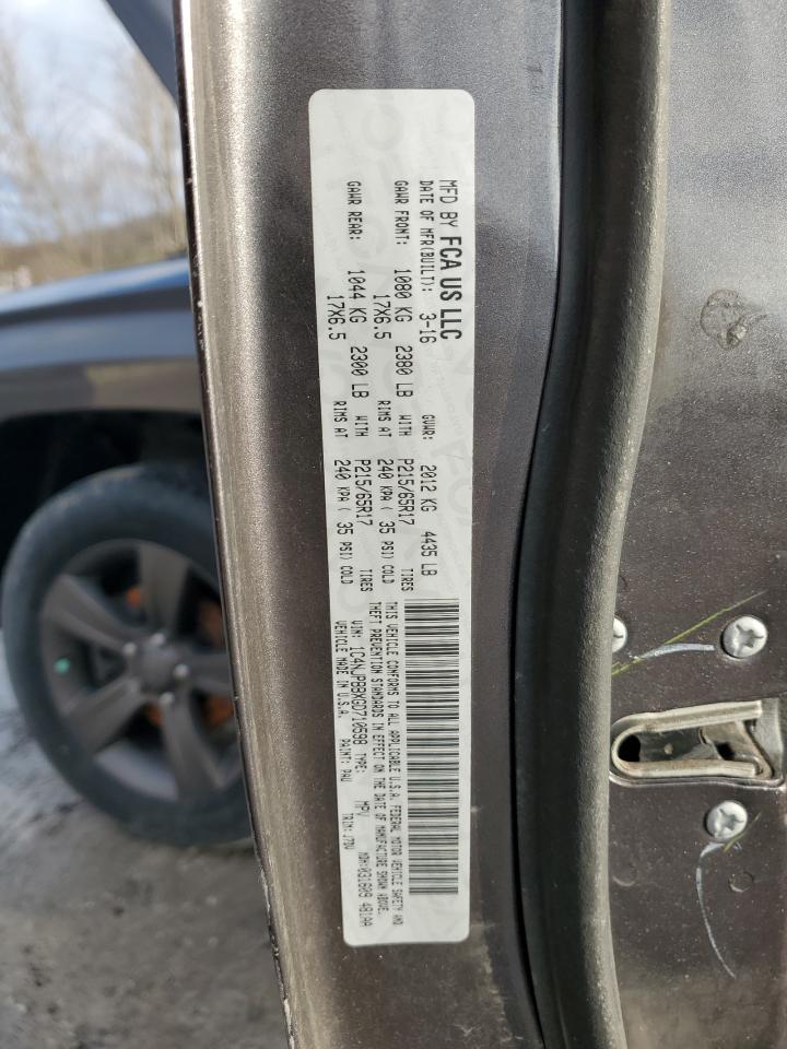 2016 Jeep Liberty (Patriot) VIN 1C4NJPBBXGD710598 Copart auction photo, burn - interior / mechanical damage thumbnail 13