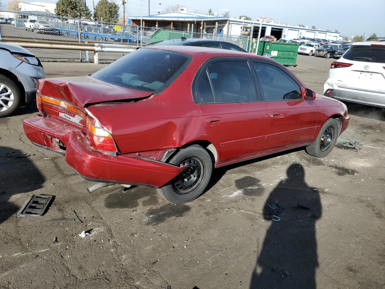 1993 Toyota Corolla VIN 1NXAE00E8PZ099571 Copart auction photo, rear end / hail damage thumbnail 3