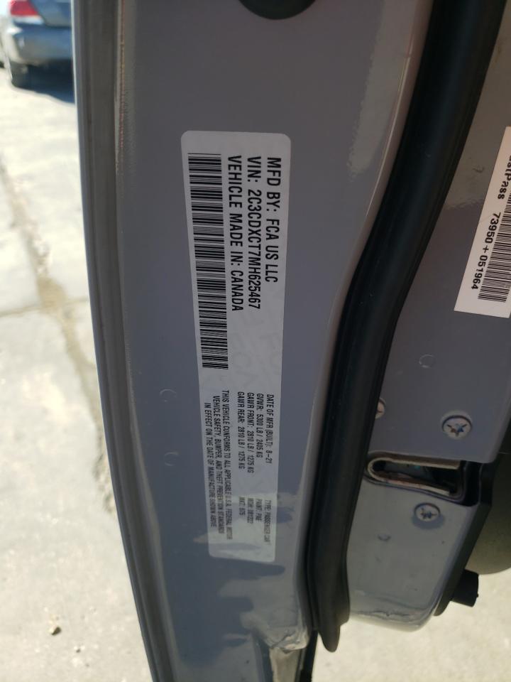 2021 Dodge Charger VIN 2C3CDXCT7MH625467 Copart auction photo, front end / minor dent/scratches damage thumbnail 12
