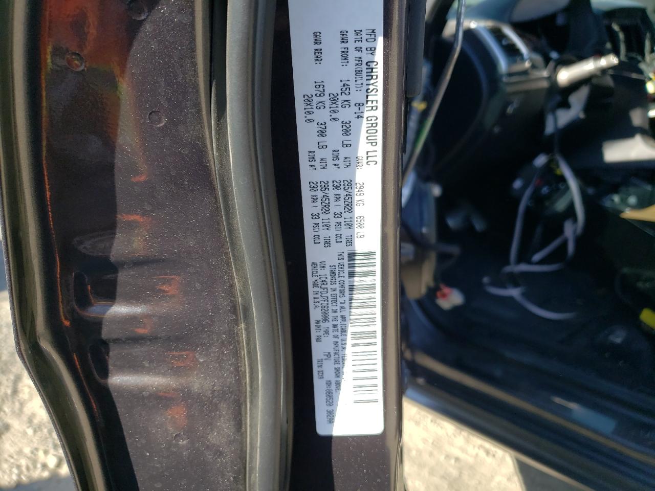 2015 Jeep Grand Cherokee VIN 1C4RJFDJ7FC620006 Copart auction photo, vandalism / stripped damage thumbnail 14