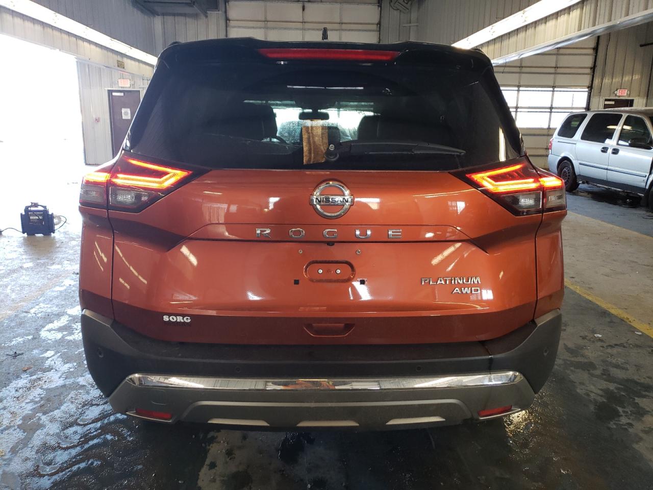 2021 Nissan Rogue VIN JN8AT3DD9MW310519 Copart auction photo, front end / rejected repair damage thumbnail 6