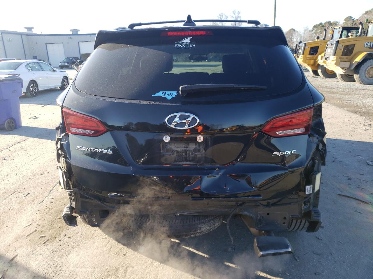 2017 Hyundai Santa Fe VIN 5NMZU3LB6HH036829 Copart auction photo, rear end / frame damage damage thumbnail 6