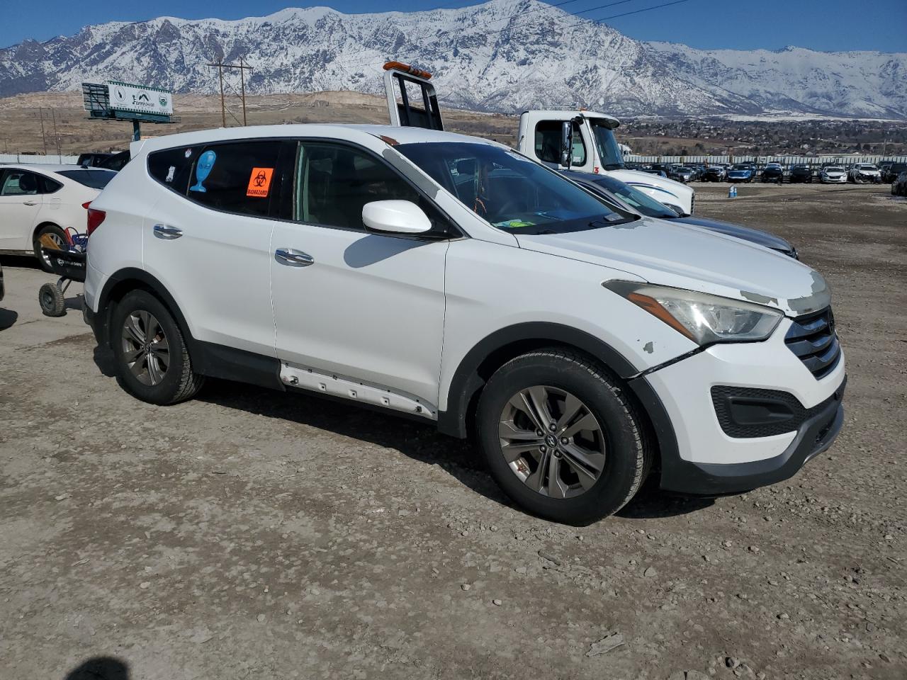 2014 Hyundai Santa Fe VIN 5XYZTDLB1EG140949 Copart auction photo, all over damage thumbnail 4